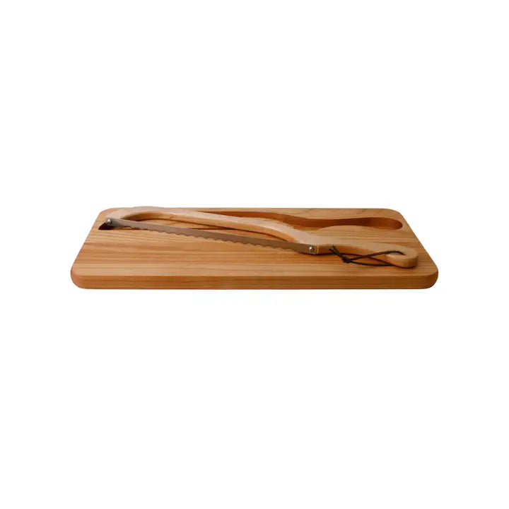 Bread Board With Inset Bread Knife - Heart of the Home Inc
