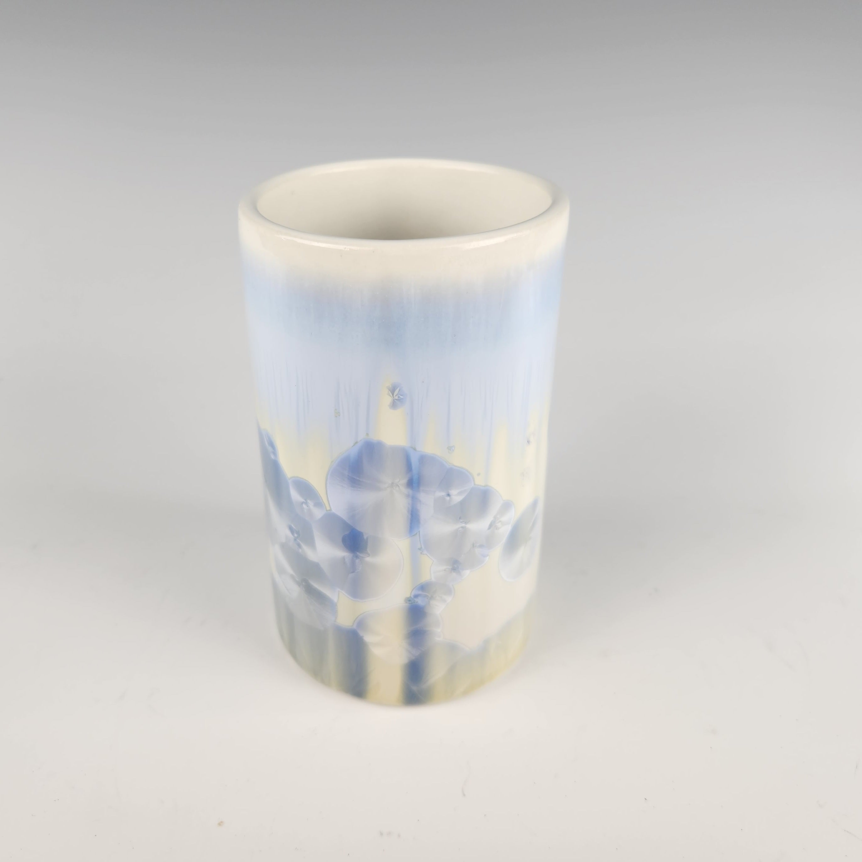 Tumbler in Ivory White Blue Glaze - Heart of the Home PA