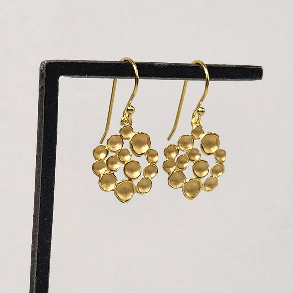 Champage Circle Earrings in Vermeil - Heart of the Home PA