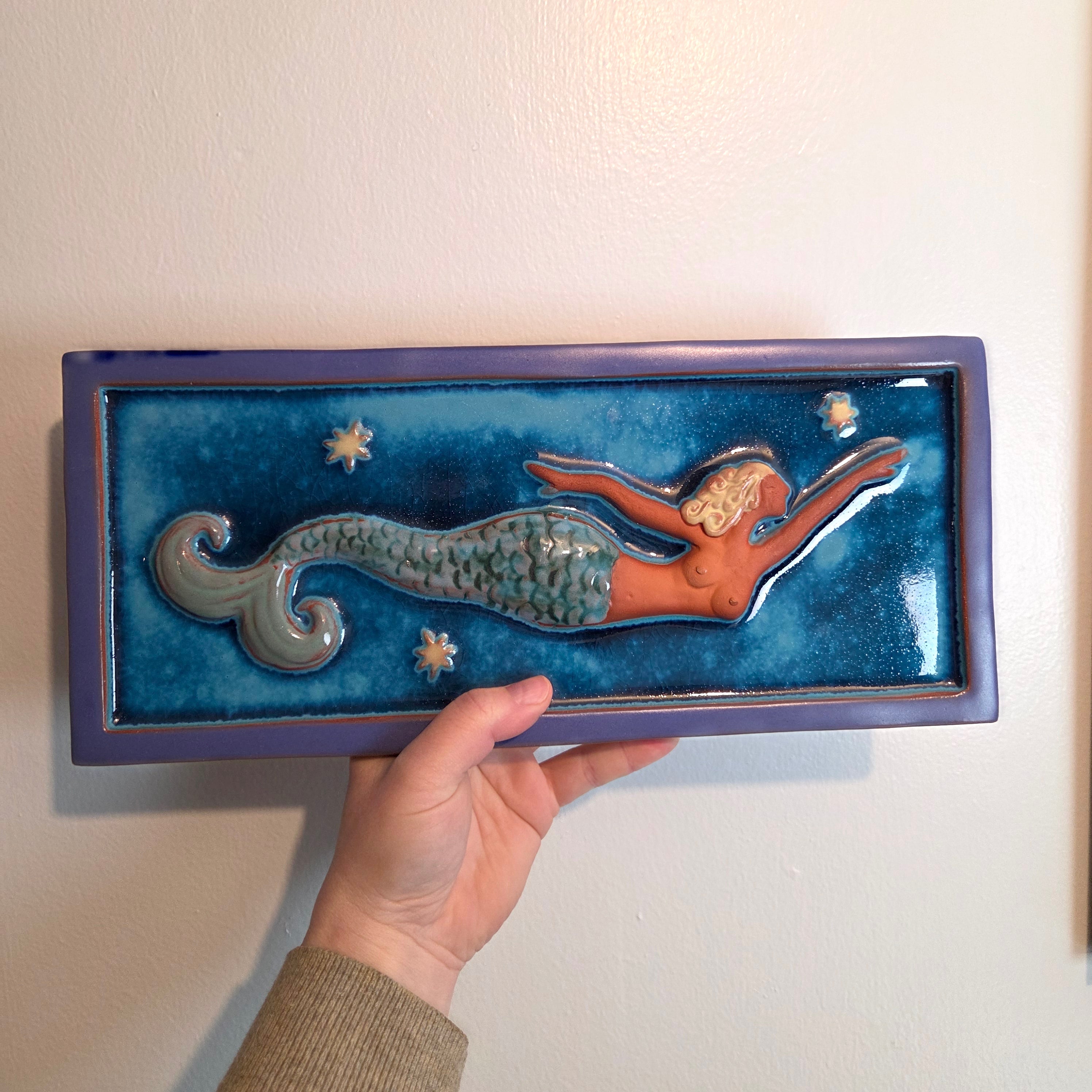 Large Mermaid Wall Tile - Heart of the Home Inc