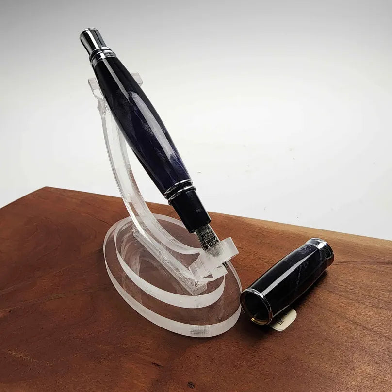 Blue Box Elder Rollerball Pen