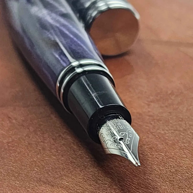 Blue Box Elder Rollerball Pen