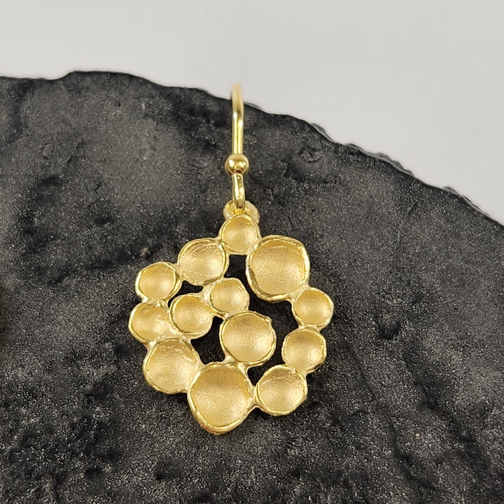Champage Circle Earrings in Vermeil - Heart of the Home PA