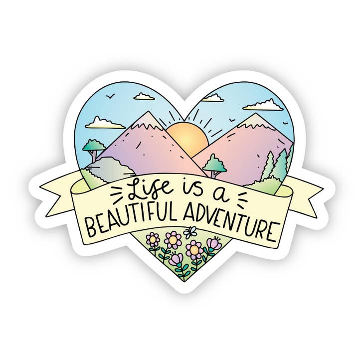 Life Is A Beautiful Adventure Sticker - Heart of the Home LV