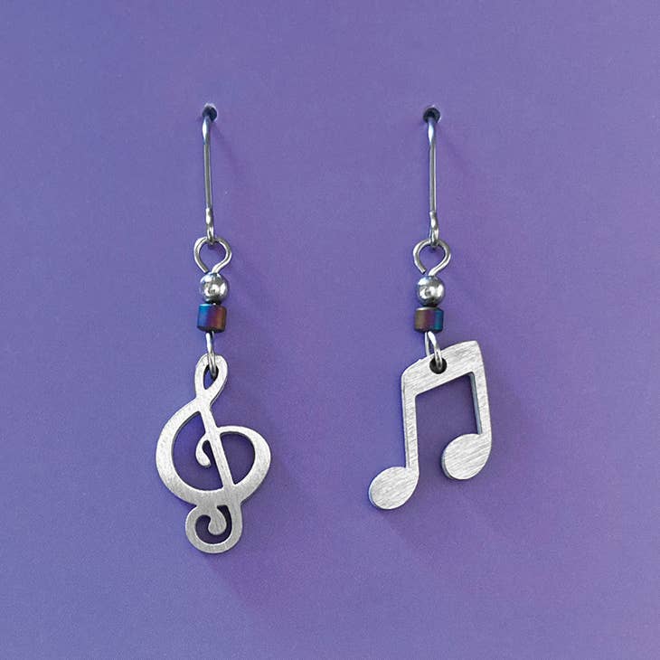 Music Symbols Earrings - Heart of the Home LV