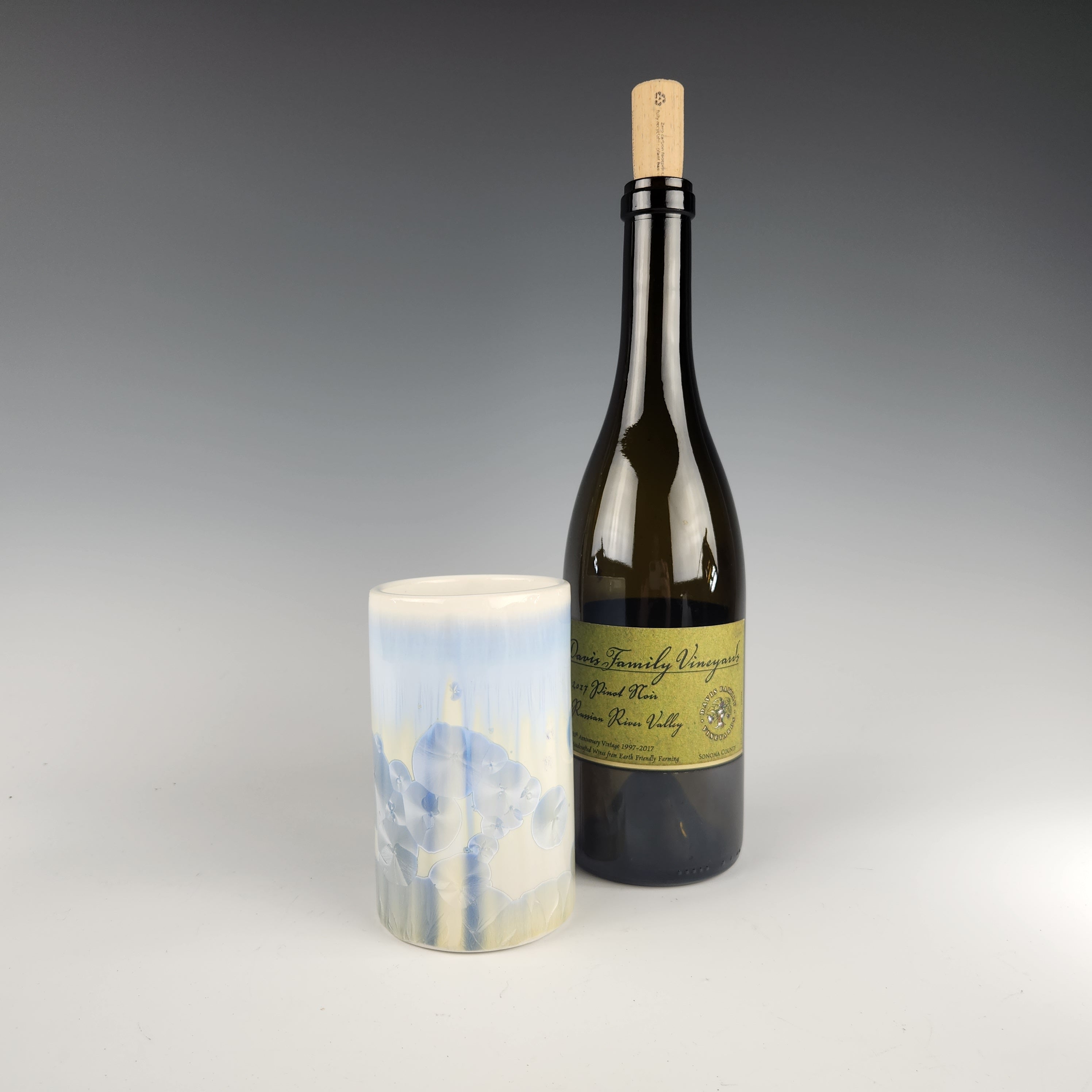 Tumbler in Ivory White Blue Glaze - Heart of the Home PA