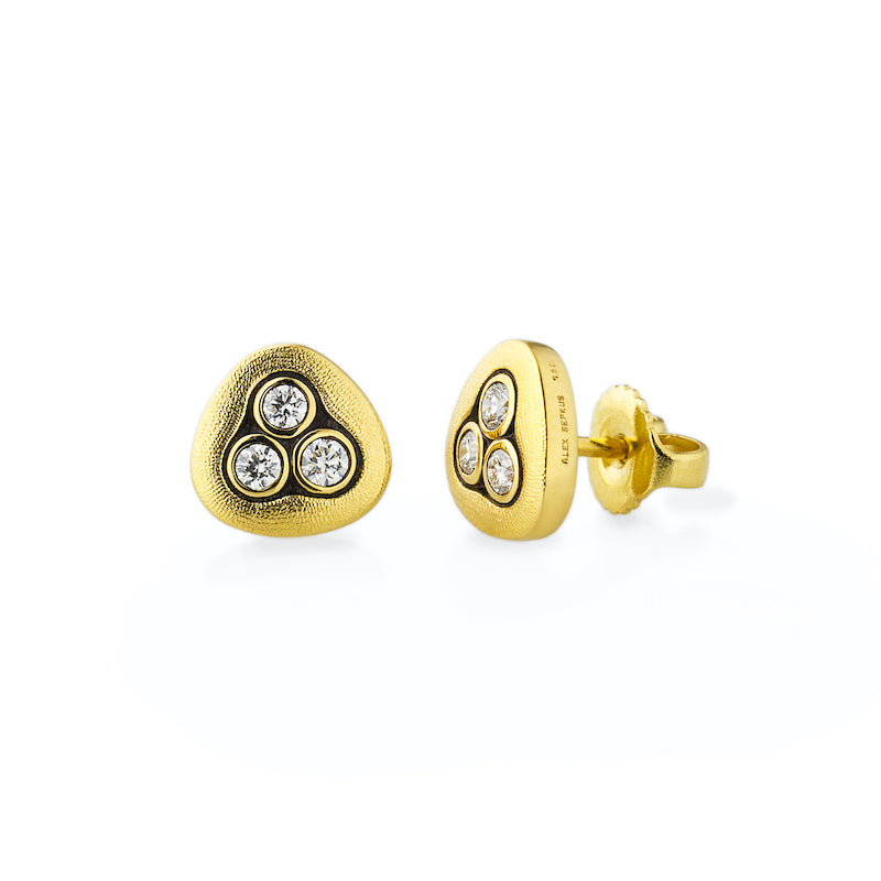 Swirling Water Stud Earrings - Heart of the Home LV