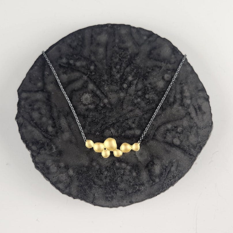 Medium Cloud Necklace in Vermeil and Oxidized Silver - Heart of the Home LV