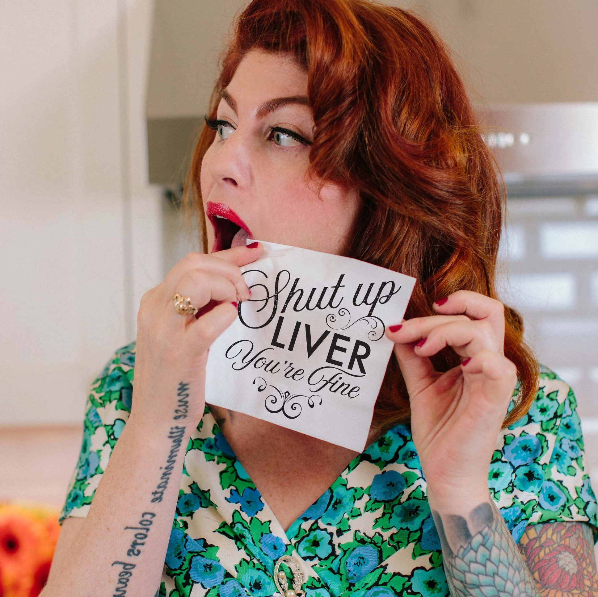 Shut Up Liver Cocktail Napkins - Heart of the Home LV