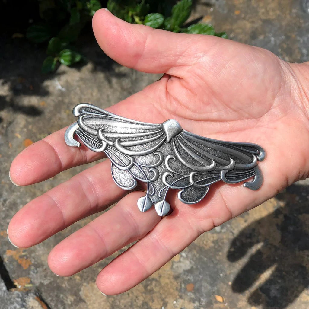 Art Nouveau Leaf Barrette - Heart of the Home Inc