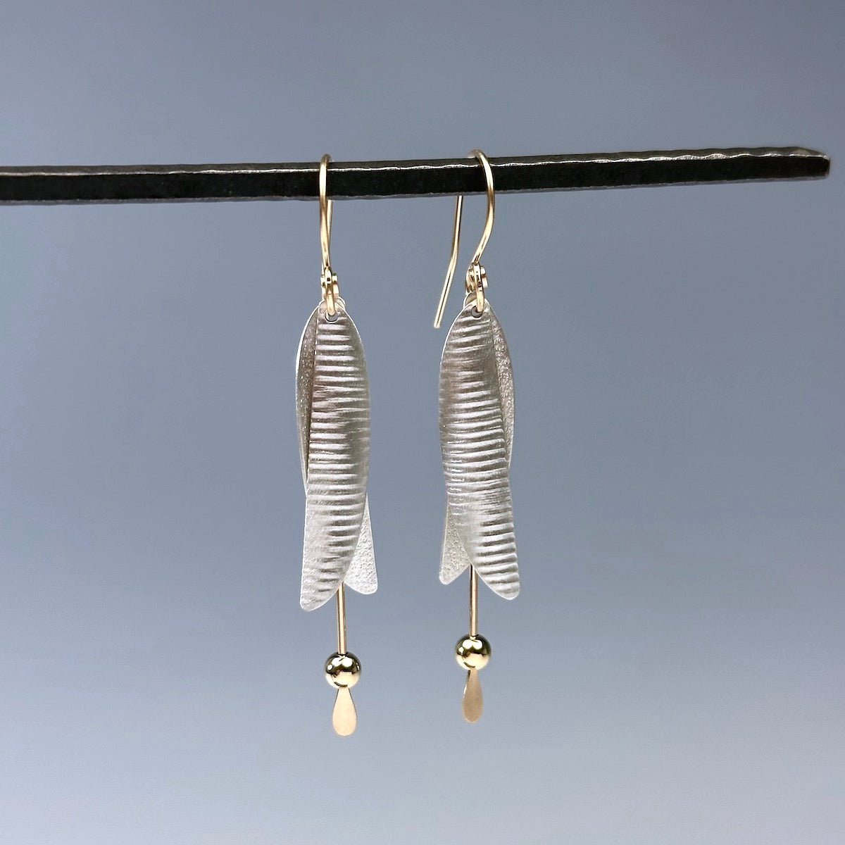 Double Leaf Flutter Earrings - Heart of the Home Inc