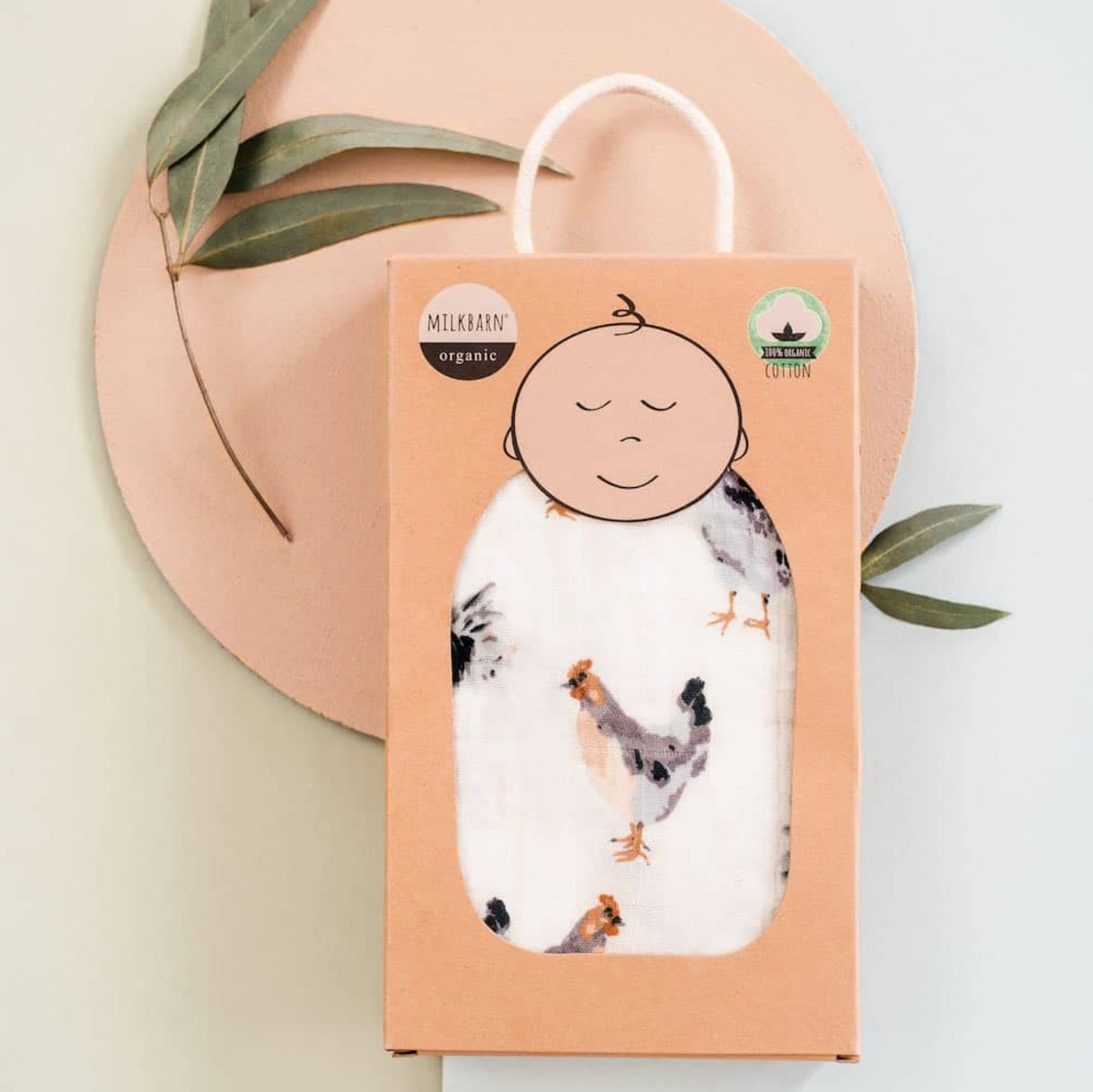 Floral Fox Organic Cotton Muslin Swaddle Blanket - Heart of the Home Inc