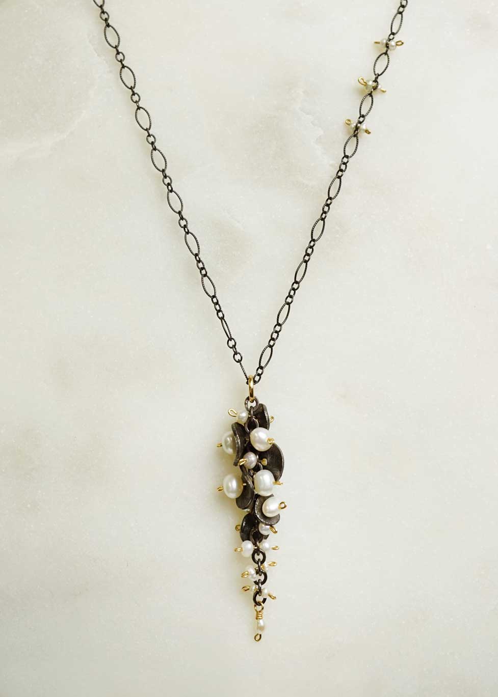Pearl Cascade Necklace - Heart of the Home Inc
