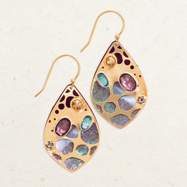 Seashore Dreams Earrings in Purple Depths - Heart of the Home Inc