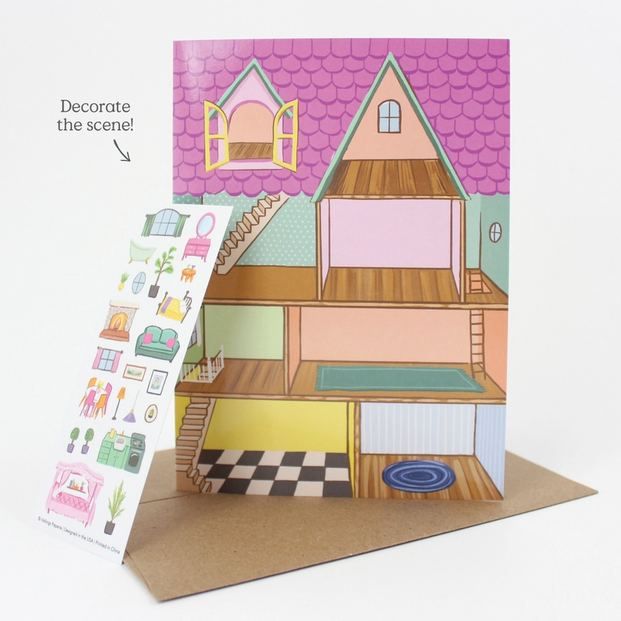 Dollhouse Sticker Scene Card - Heart of the Home Inc