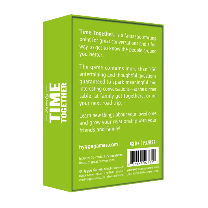 Time Together Game - Heart of the Home Inc