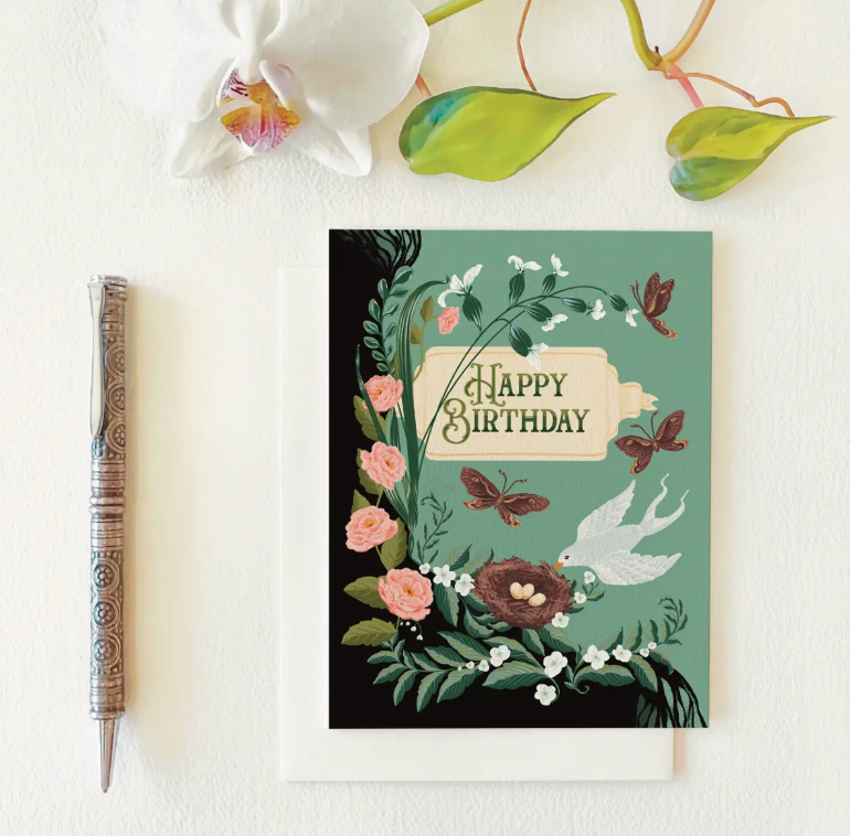 Songbird's Nest Birthday Card - Heart of the Home Inc