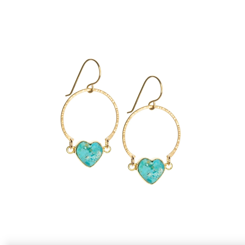 Radiant Love Earrings in Turquoise - Heart of the Home Inc