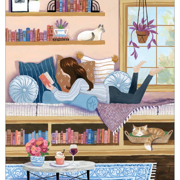 Cozy Library Birthday Card - Heart of the Home LV