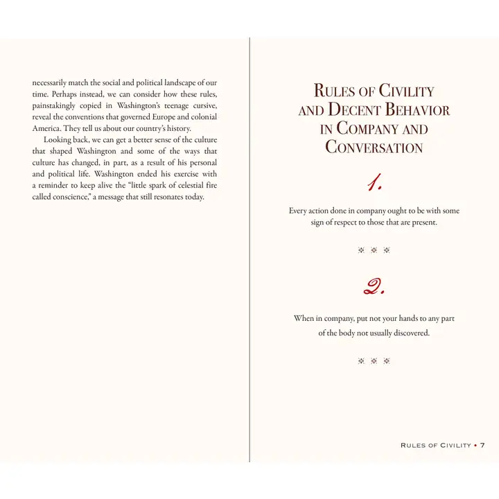 George Washington's Rules of Civility - Heart of the Home Inc