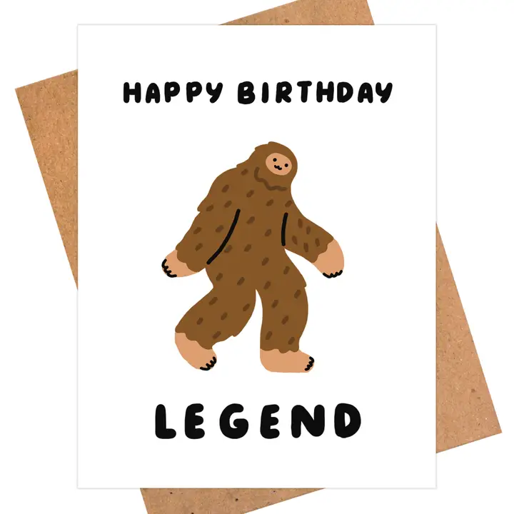 Bigfoot Birthday Card