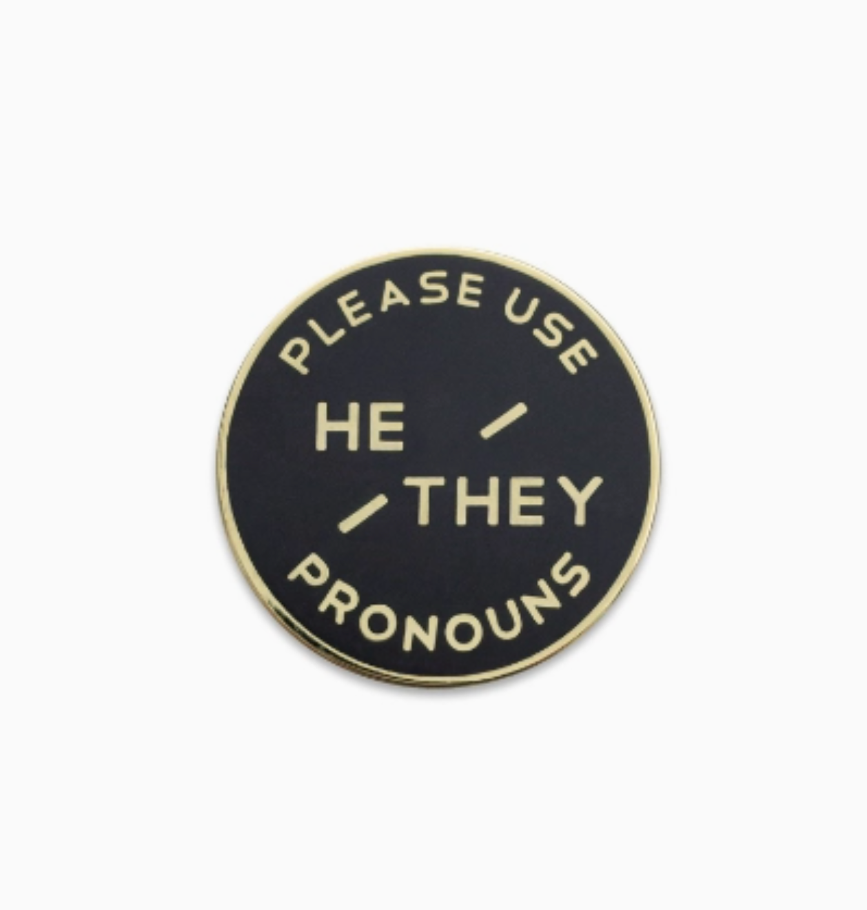 Circular Pronoun Pin He/They - Heart of the Home LV