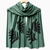 Black Leafy Branch Scarf in Moss Green - Heart of the Home LV