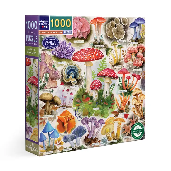 Bountiful Mushrooms 1000 Piece Puzzle - Heart of the Home Inc