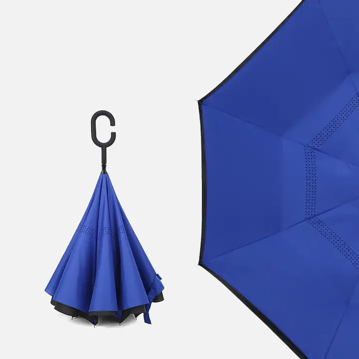 Inside Out Plain Blue Umbrella - Heart of the Home Inc