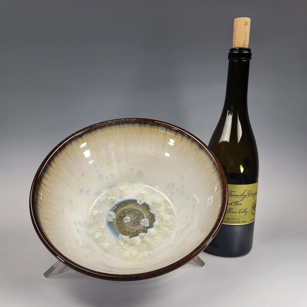 Small Serving Bowl in Ivory Dark Olive - Heart of the Home PA