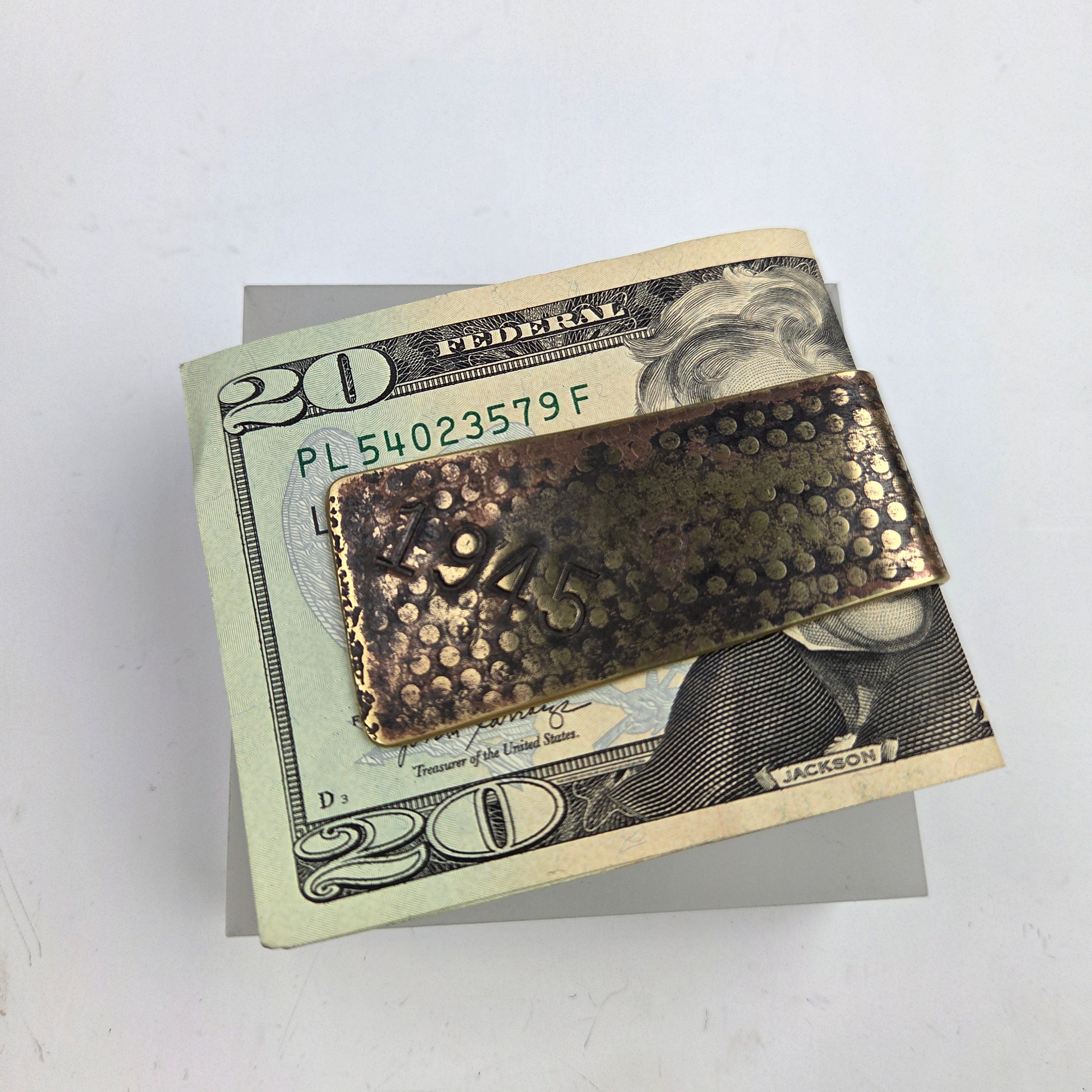 WWII Shell Casing Money Clip - 1945 Grid - Heart of the Home Inc