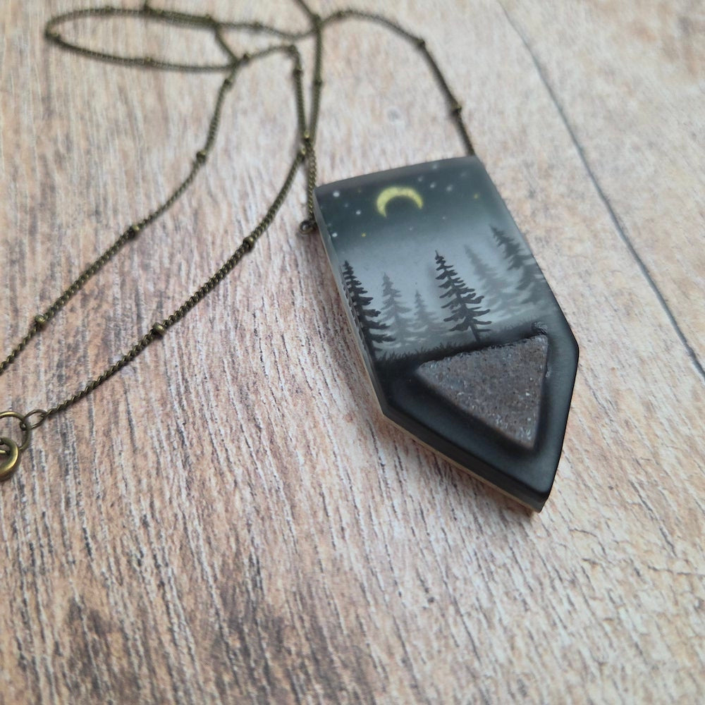 Druzy Forest Crystal Necklace