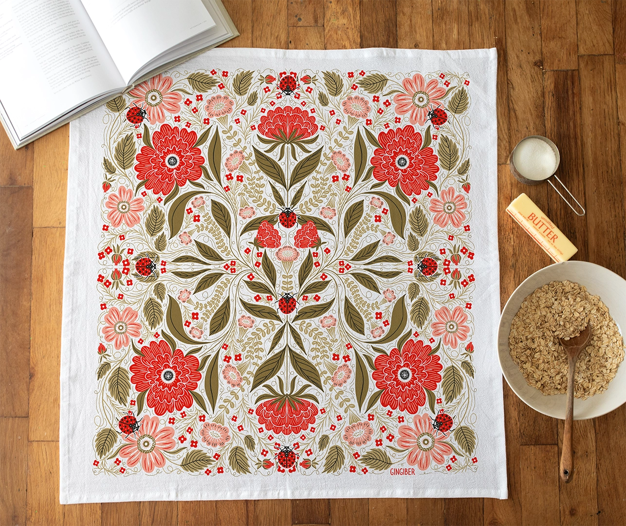 Ladybug Tea Towel - Heart of the Home Inc