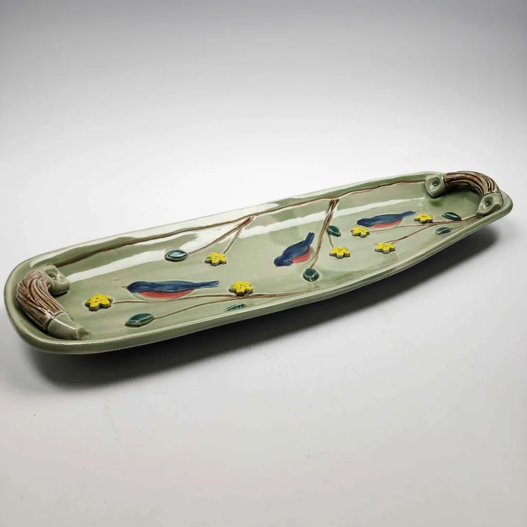 Bluebird Long Serving Tray Green