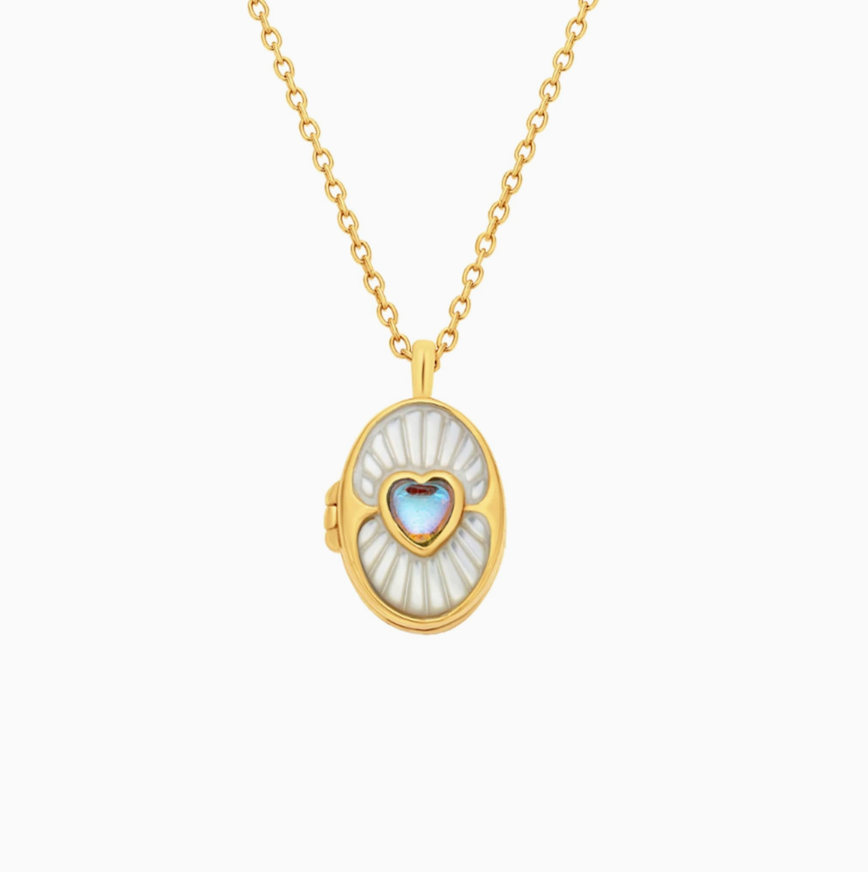 Mother of Pearl Dive in Deep Locket - Heart of the Home Inc