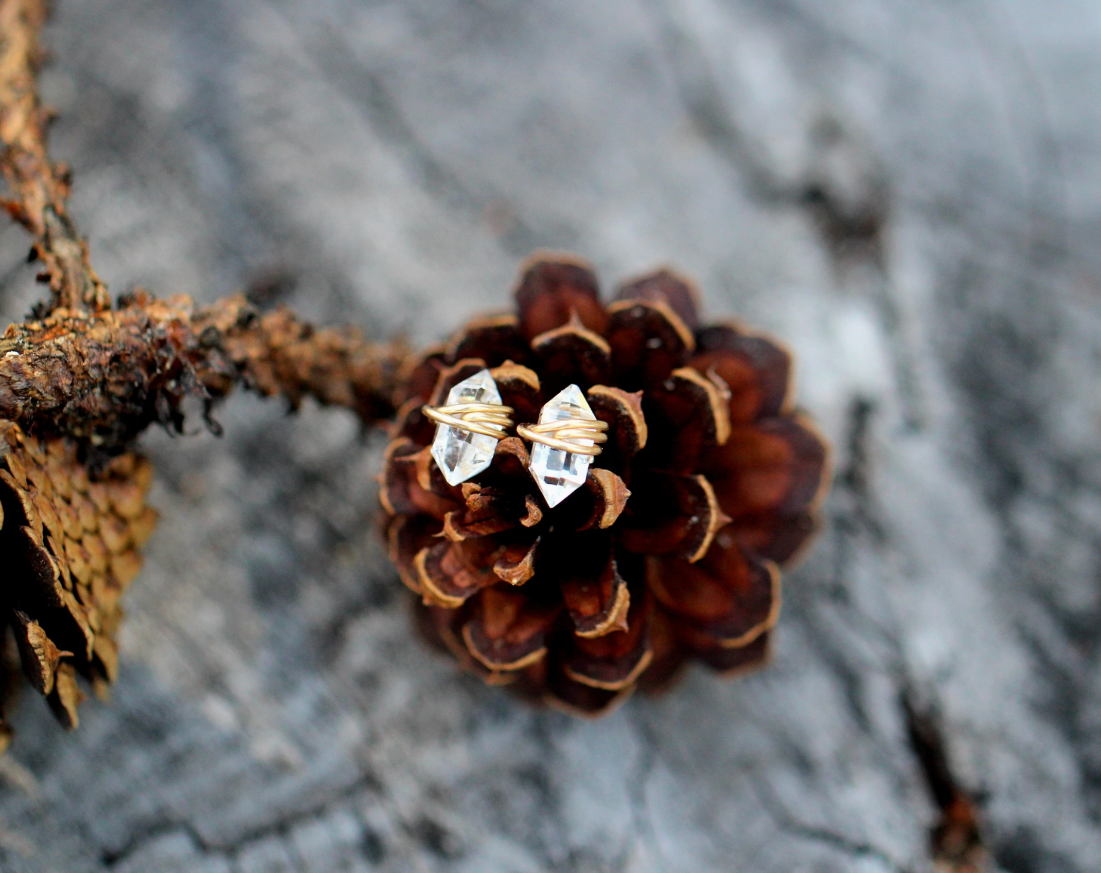 Herkimer Stud Earrings - Heart of the Home Inc
