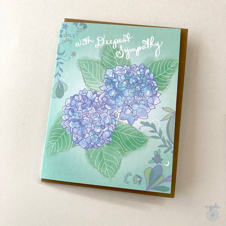 Hydrangea Sympathy Card - Heart of the Home LV