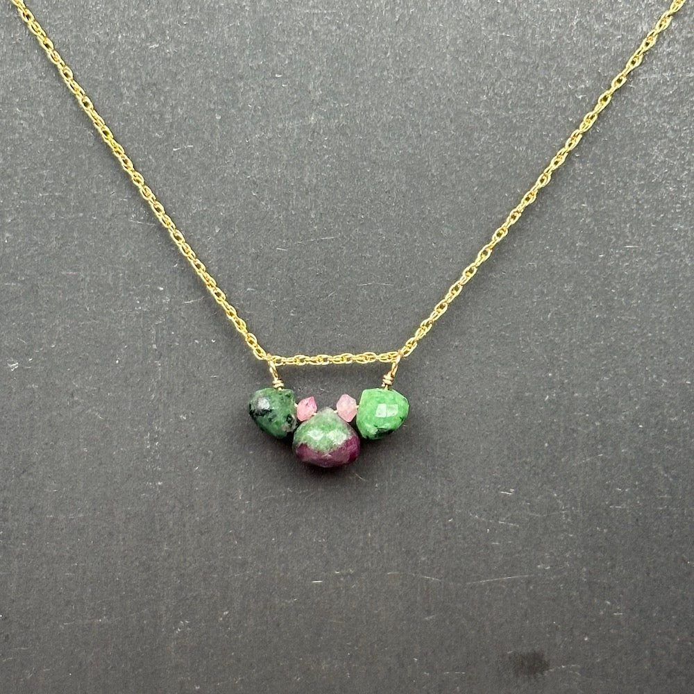 Ruby in Zoisite Curved Pendant - Heart of the Home LV