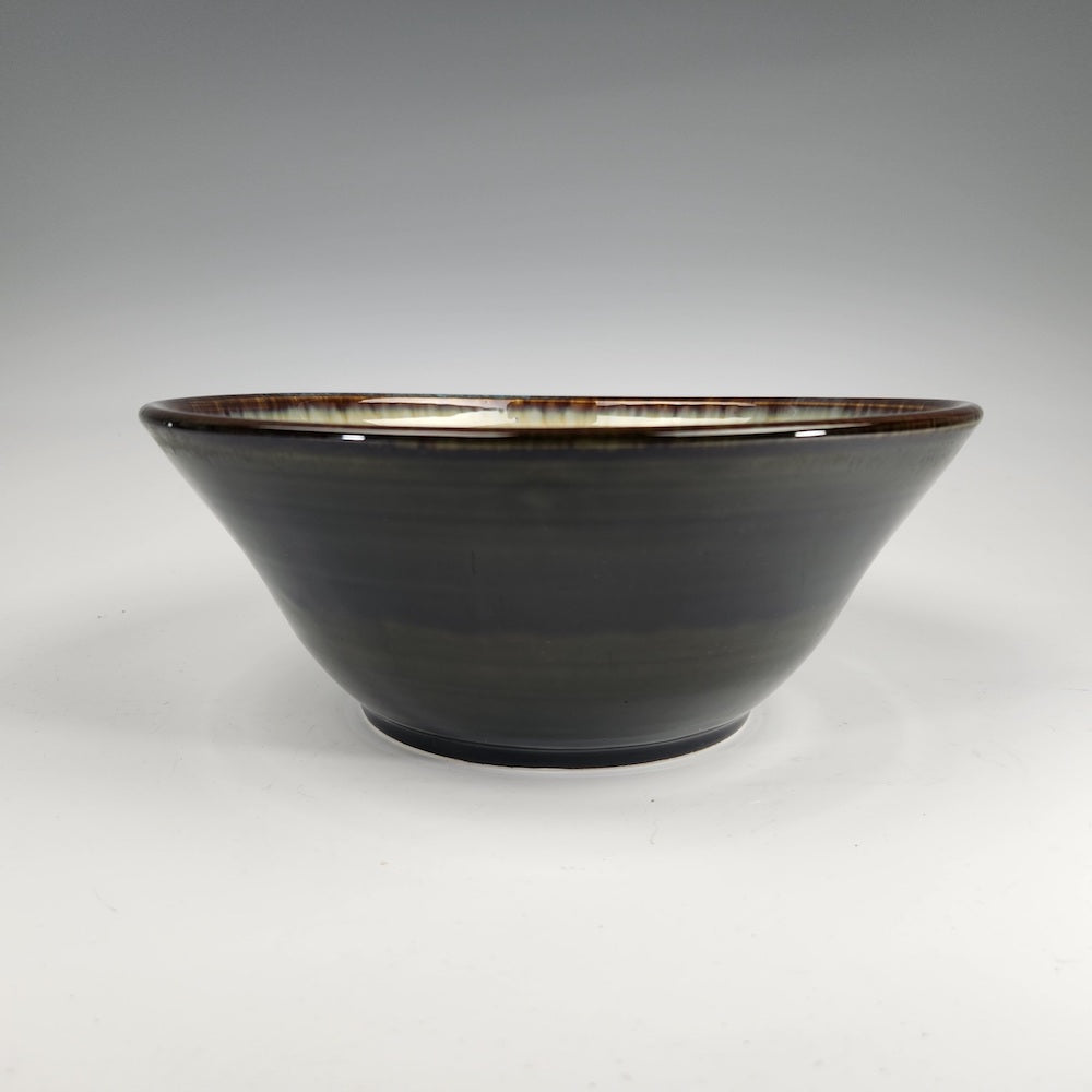 Small Serving Bowl in Ivory Dark Olive - Heart of the Home PA