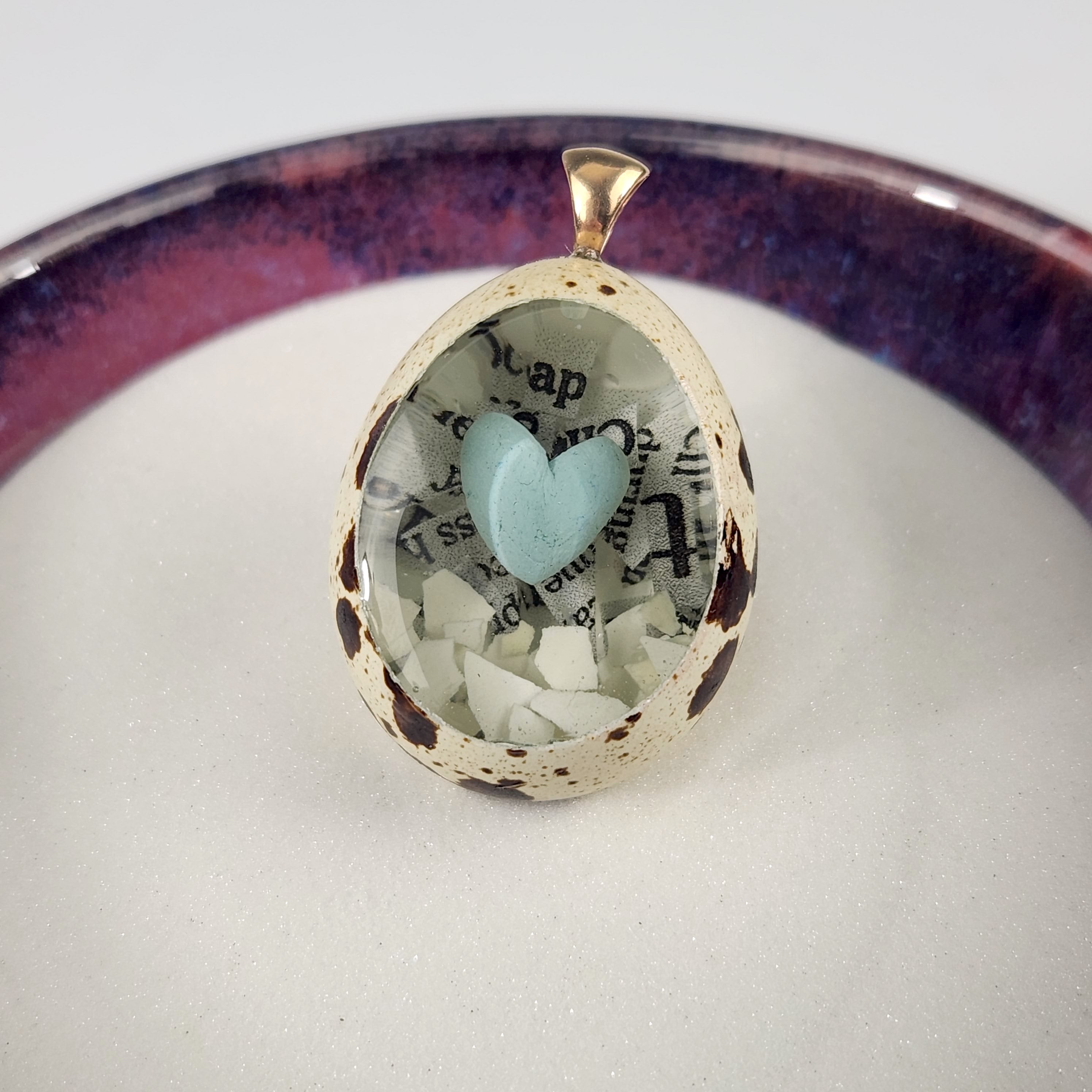 Love Story Blue Heart Quail Egg - Heart of the Home LV