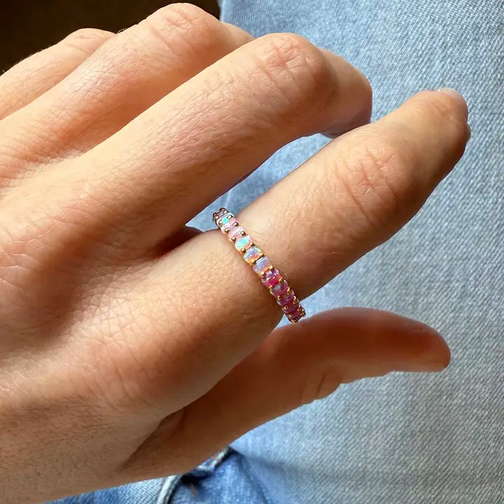 Pink Hues Dual Opal Band