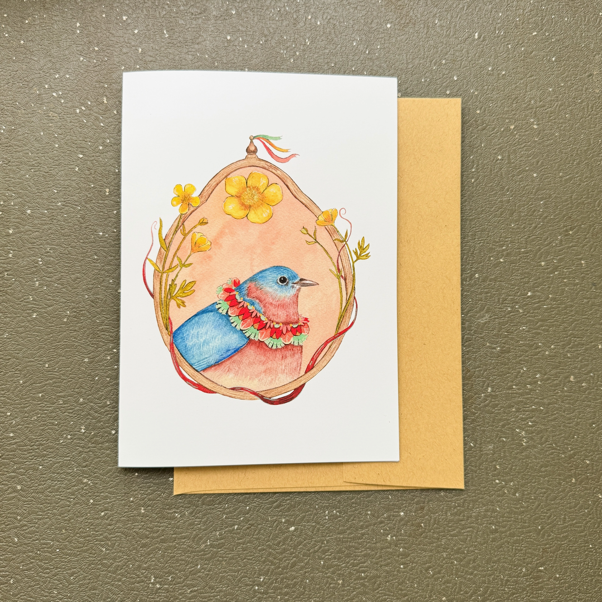 Bluebird of Buttercups Card - Heart of the Home Inc