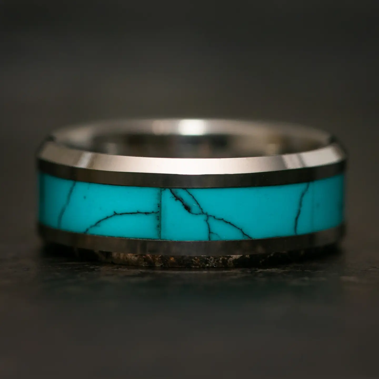 Turquoise Inlay Tungsten Carbide Ring