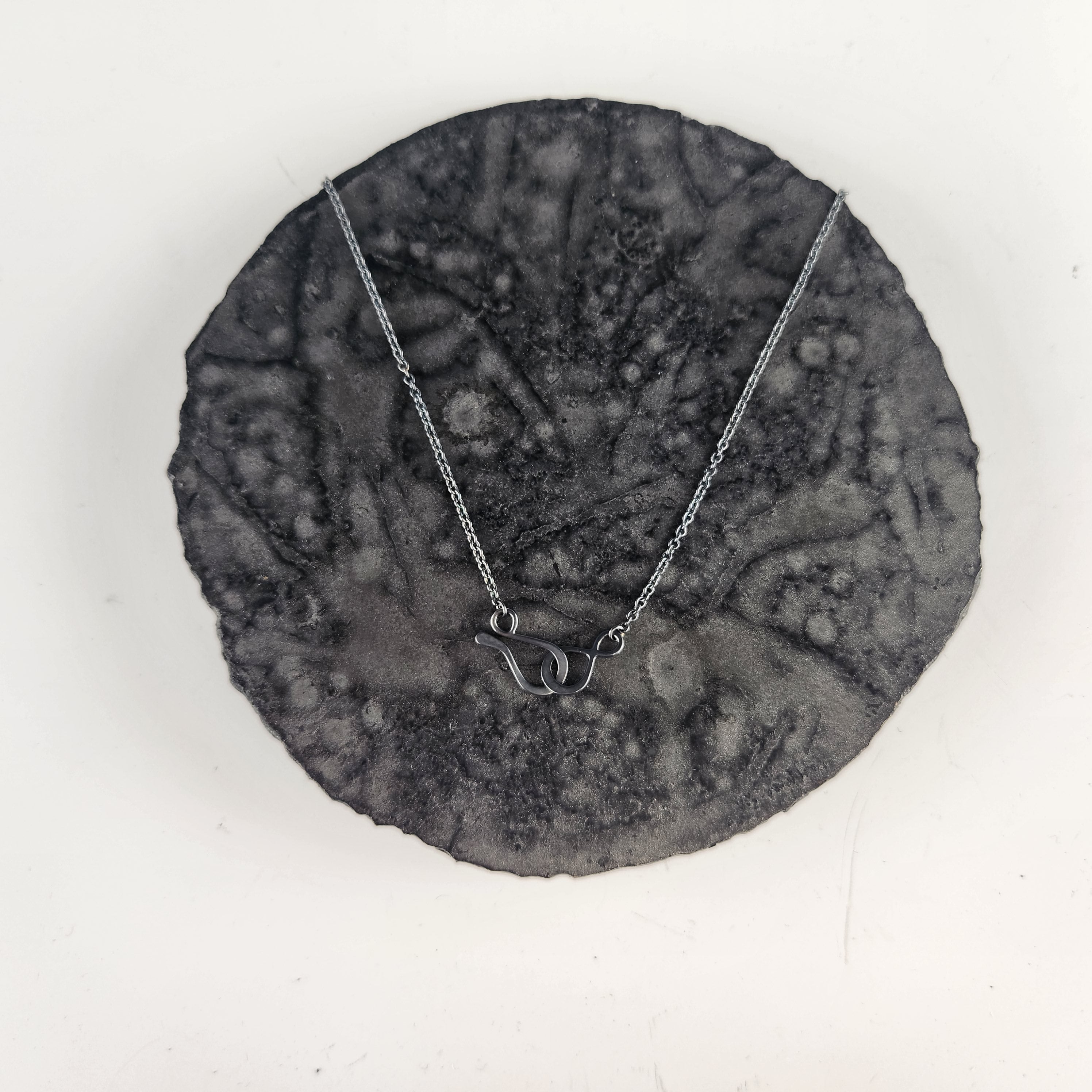 Medium Cloud Necklace in Vermeil and Oxidized Silver - Heart of the Home LV