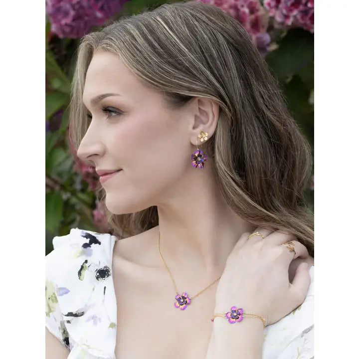 Blissful Bloom Earrings in Sparkling Fuchsia