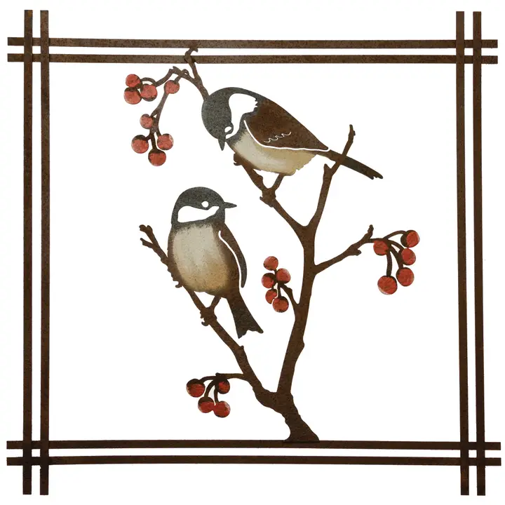 Chickadees And Berries Wall Art - Heart of the Home LV