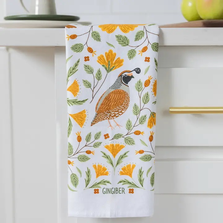 Quail Tea Towel