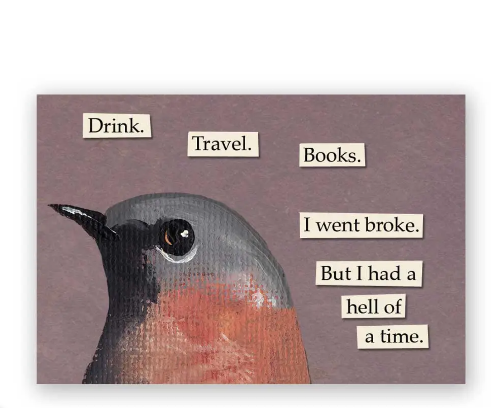 Drink. Travel. Books. Magnet - Heart of the Home Inc