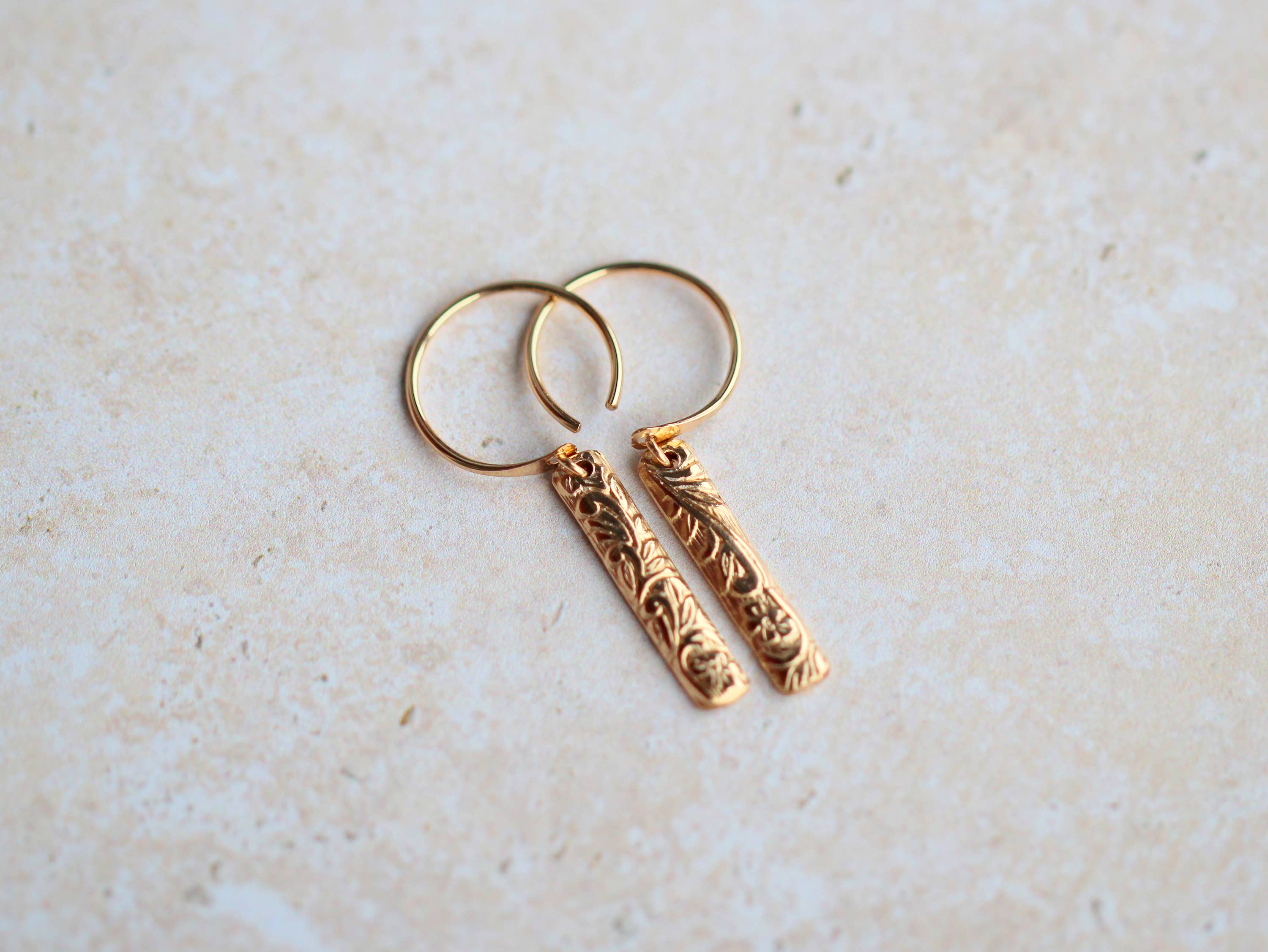 Blossom Bar Hoop Earrings
