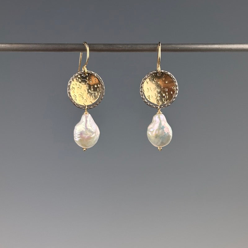 Golden Disk Earrings